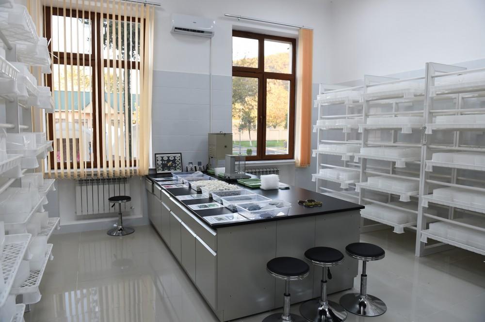 Президент Ильхам Алиев и Первая леди Мехрибан Алиева приняли участие в открытии реконструированной станции племенного шелководства в Гахе (ФОТО)