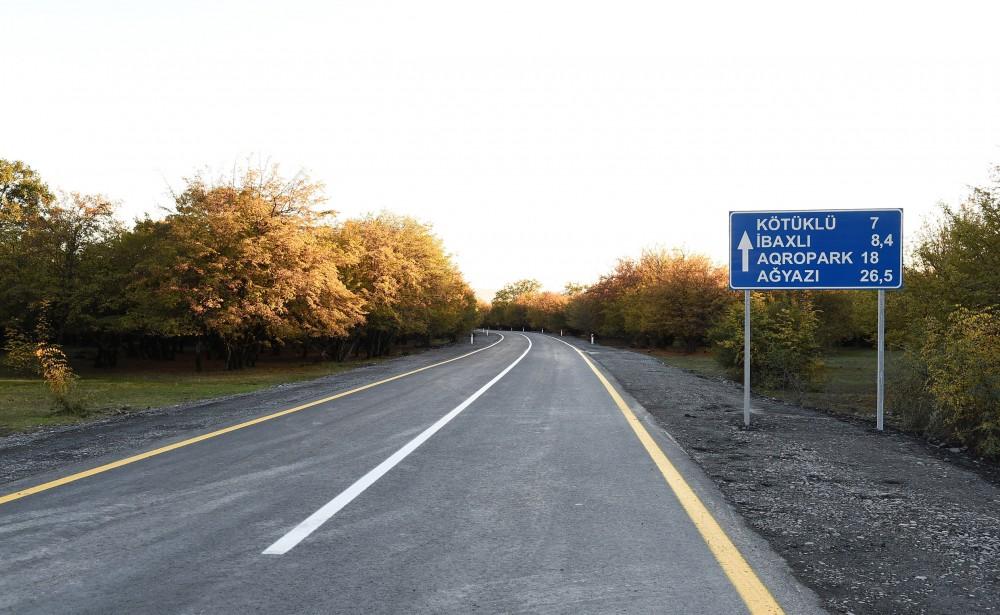 Президент Ильхам Алиев принял участие в открытии автодороги Гах-Гыпчаг-Агязы (ФОТО)