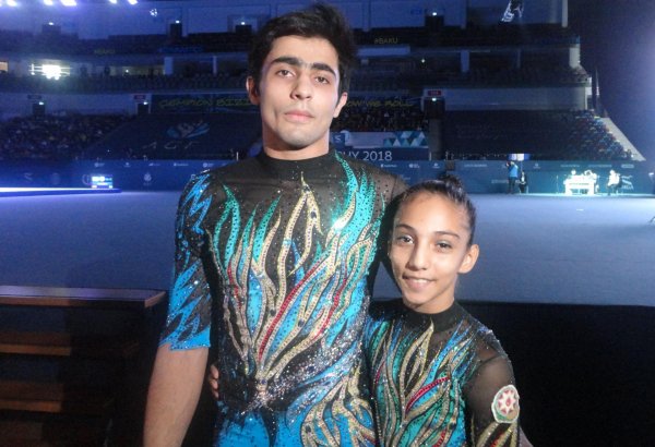 Абдулла Аль-Мяшайхи и Рухидил Гурбанлы остались довольны своим выступлением на  Кубке мира по акробатической гимнастике в Баку