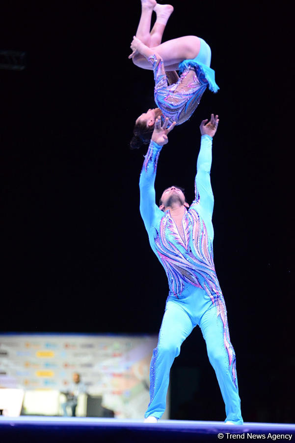 В Баку прошла церемония открытия Кубка мира по акробатической гимнастике (ФОТОРЕПОРТАЖ)