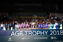 Состоялась вторая церемония награждения победителей и призеров Кубка мира по акробатической гимнастике в Баку (ФОТО)