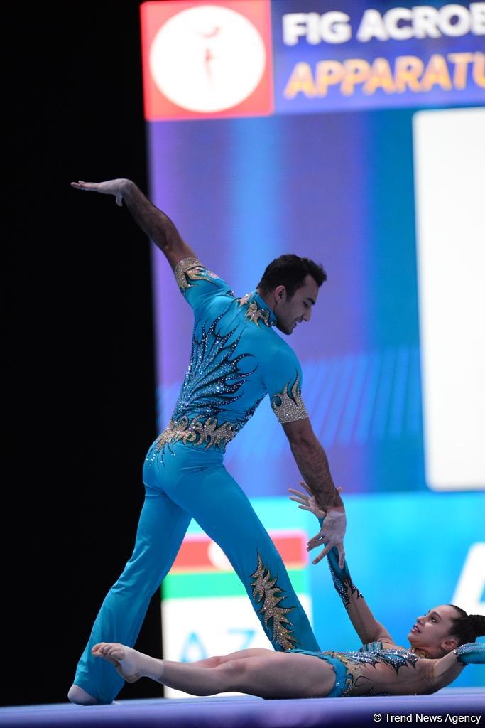 Стартовали финалы Кубка мира по акробатической гимнастике в Баку (ФОТО)