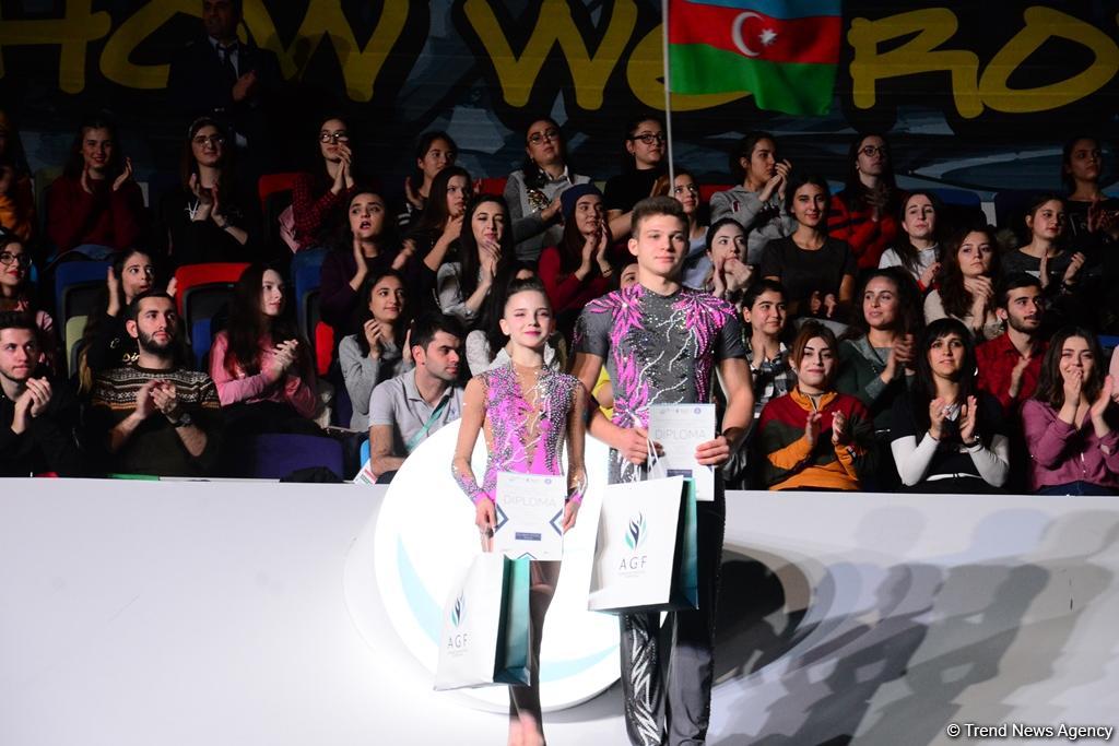 Состоялась церемония награждения победителей и призеров Кубка мира по акробатической гимнастике в Баку (ФОТО)