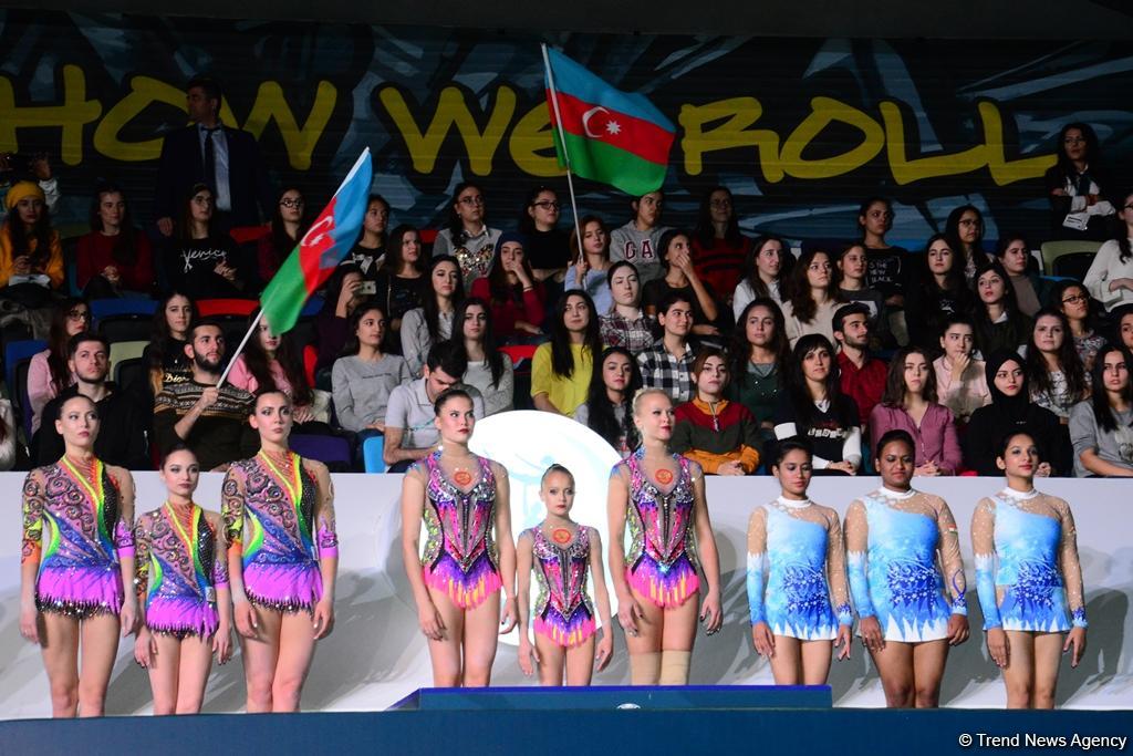 Состоялась церемония награждения победителей и призеров Кубка мира по акробатической гимнастике в Баку (ФОТО)