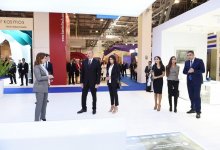 Президент Ильхам Алиев и Первая леди Мехрибан Алиева ознакомились с выставкой «Bakutel-2018» (ФОТО)
