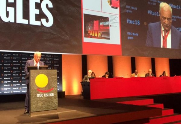 Саттар Мехбалыев избран вице-президентом Международной конфедерации профсоюзов (ФОТО)