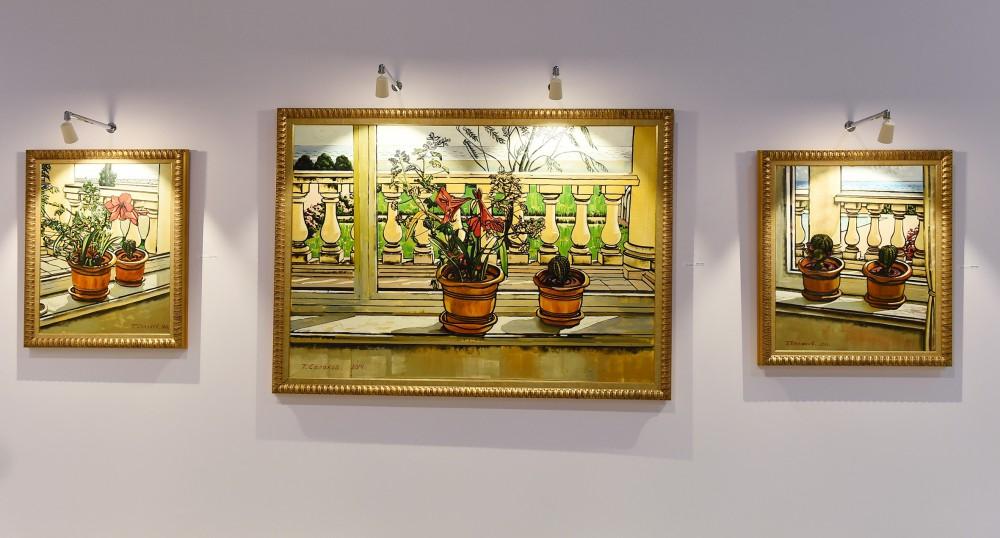 Президент Ильхам Алиев и Первая леди Мехрибан Алиева ознакомились с выставкой в связи с 90-летним юбилеем народного художника Таира Салахова (ФОТО)