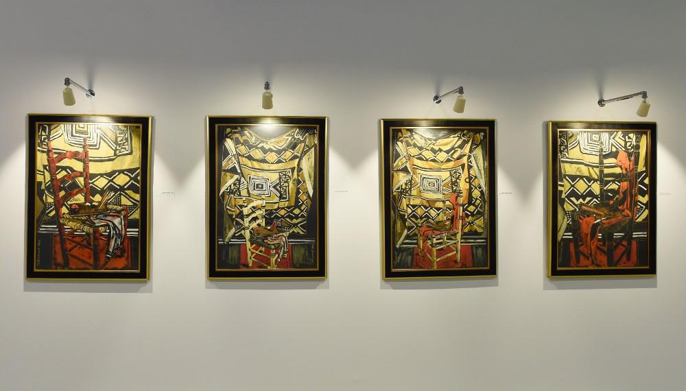 Президент Ильхам Алиев и Первая леди Мехрибан Алиева ознакомились с выставкой в связи с 90-летним юбилеем народного художника Таира Салахова (ФОТО)