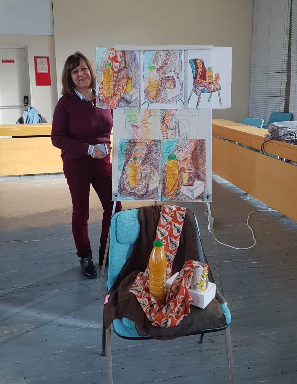 Азербайджанская художница провела мастер-класс в Париже (ФОТО)