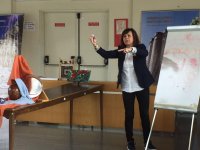 Азербайджанская художница провела мастер-класс в Париже (ФОТО)