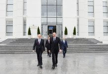 Президент Ильхам Алиев принял участие в открытии нового административного здания Бинагадинского районного суда (ФОТО)
