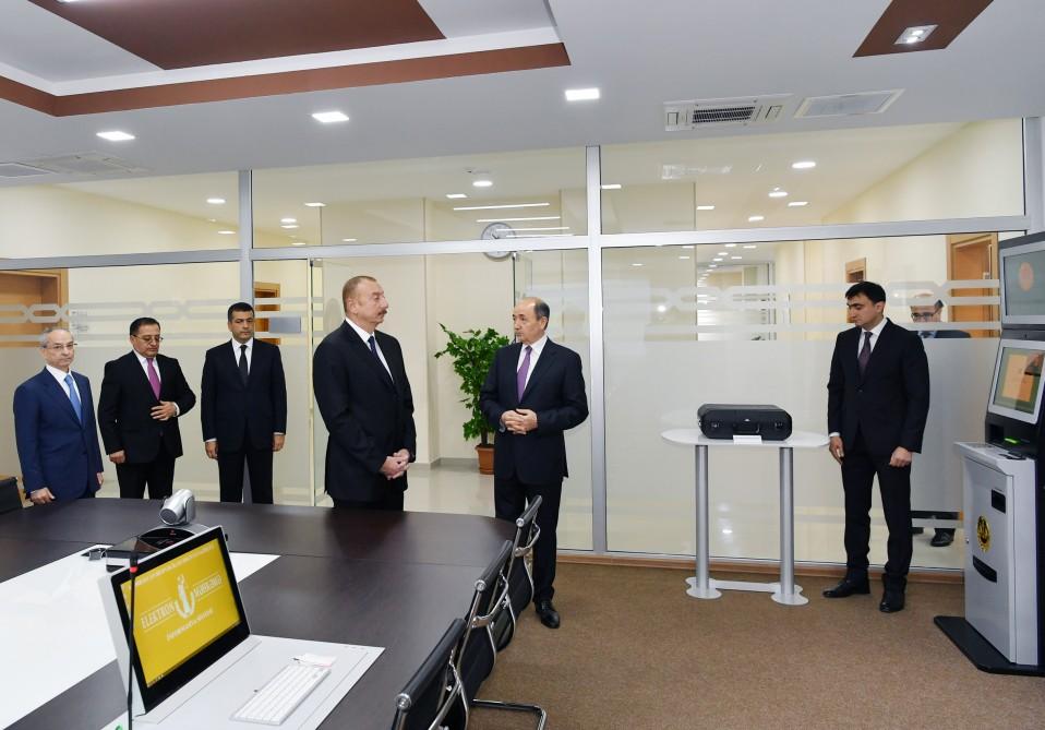 Президент Ильхам Алиев принял участие в открытии нового административного здания Бинагадинского районного суда (ФОТО)