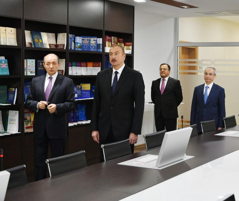 Президент Ильхам Алиев принял участие в открытии нового административного здания Бинагадинского районного суда (ФОТО)