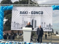 Экспресс-поезд Баку-Гянджа-Баку отправился в первый рейс (ФОТО)