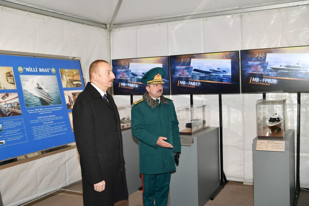 Президент Ильхам Алиев ознакомился с новым пограничным сторожевым кораблем типа “Туфан” (ФОТО)