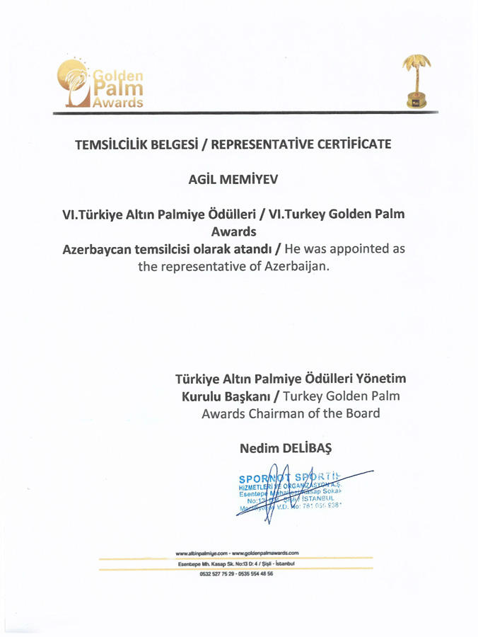 В Баку впервые будет проведена международная премия "Золотая пальма" (ФОТО)