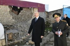 Президент Ильхам Алиев побывал в Шамахе, где произошло землетрясение (ФОТО)