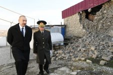 Президент Ильхам Алиев побывал в Шамахе, где произошло землетрясение (ФОТО)
