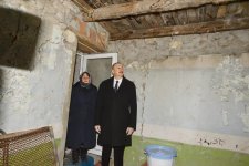 Президент Ильхам Алиев побывал в Шамахе, где произошло землетрясение (ФОТО)