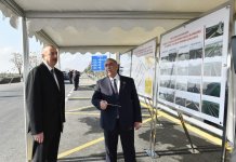 Президент Ильхам Алиев принял участие в открытии автодороги в Бейлаганском районе (ФОТО)