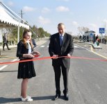 Президент Ильхам Алиев принял участие в открытии автодороги в Бейлаганском районе (ФОТО)