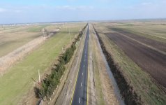 Президент Ильхам Алиев принял участие в открытии автодороги в Бейлаганском районе (ФОТО)