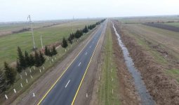 Президент Ильхам Алиев принял участие в открытии автодороги в Бейлаганском районе (ФОТО)