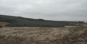 Обстановка на месте извержения грязевого вулкана в Шамахинском районе Азербайджана (ФОТО)