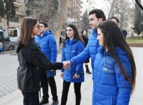 Первый вице-президент Мехрибан Алиева прибыла в Гянджу (ФОТО)