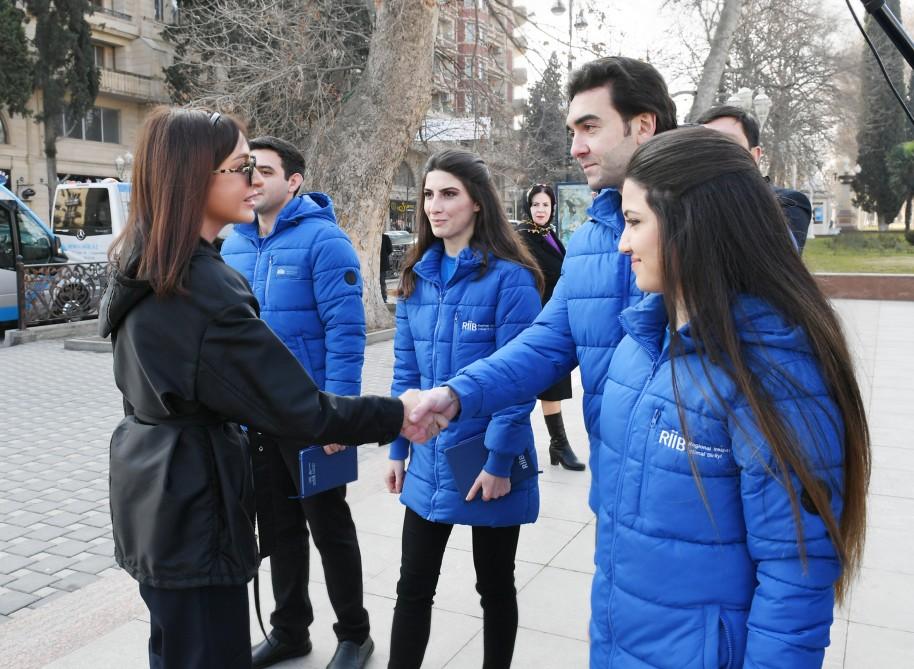 Первый вице-президент Мехрибан Алиева прибыла в Гянджу (ФОТО)