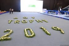 В Национальной арене гимнастики состоялась церемония открытия Кубка мира по прыжкам на батуте и тамблингу (ФОТО)