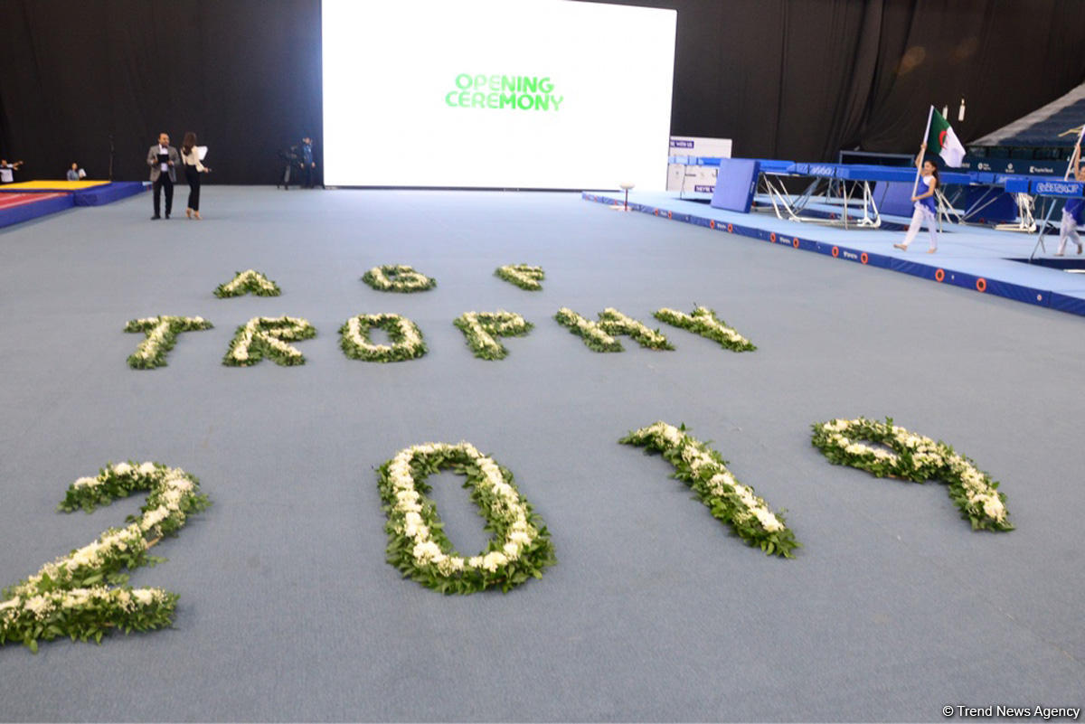 В Национальной арене гимнастики состоялась церемония открытия Кубка мира по прыжкам на батуте и тамблингу (ФОТО)