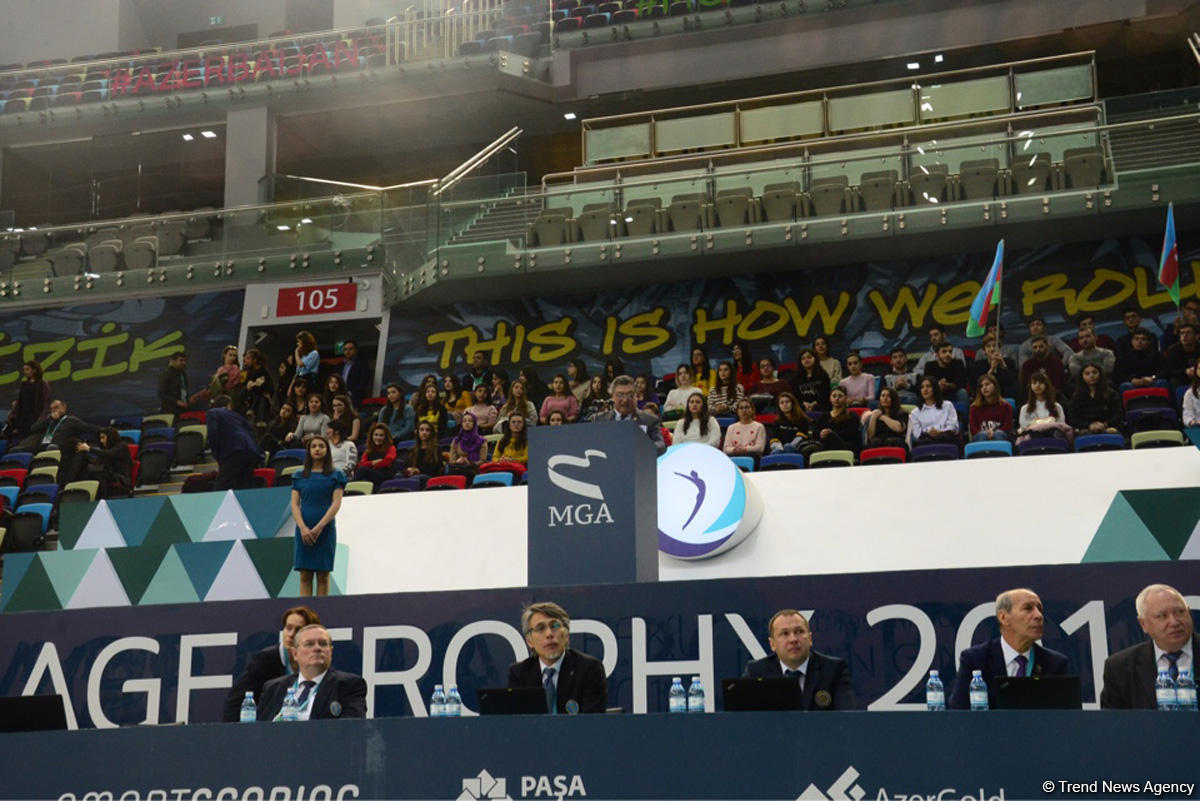 В Национальной арене гимнастики состоялась церемония открытия Кубка мира по прыжкам на батуте и тамблингу (ФОТО)