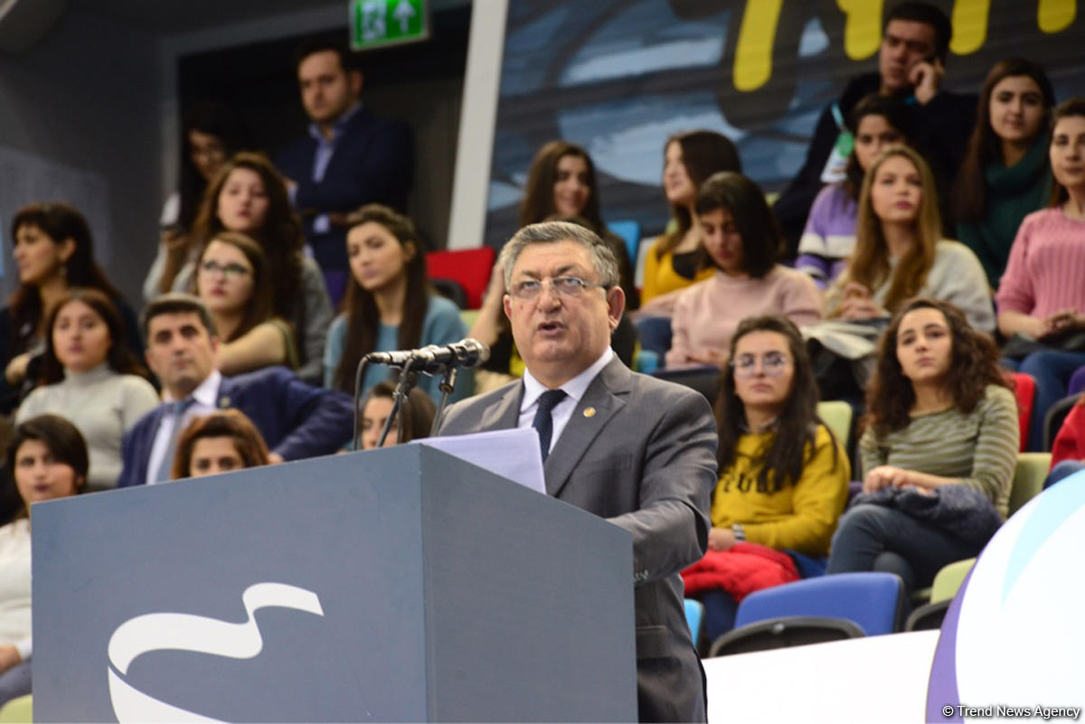 В Национальной арене гимнастики состоялась церемония открытия Кубка мира по прыжкам на батуте и тамблингу (ФОТО)