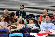 В Баку стартовал второй день соревнований Кубка мира по прыжкам на батуте и тамблингу (ФОТО)