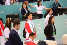 В Баку стартовал второй день соревнований Кубка мира по прыжкам на батуте и тамблингу (ФОТО)