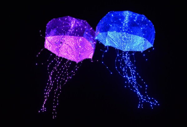 Калейдоскоп светового шоу в Баку - медузы, человечки, прикольные роботы (ФОТО)