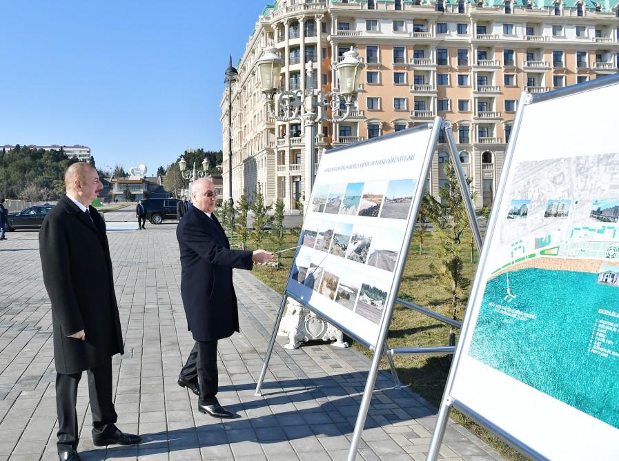 Президент Ильхам Алиев встретился на приморском бульваре Сумгайыта с жителями города (ФОТО)