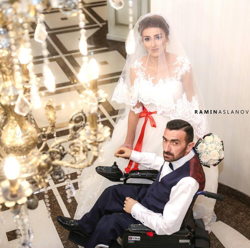 Очень трогательная свадьба в Баку - Эльнур с физическими ограничениями и Нармин (ВИДЕО, ФОТО)