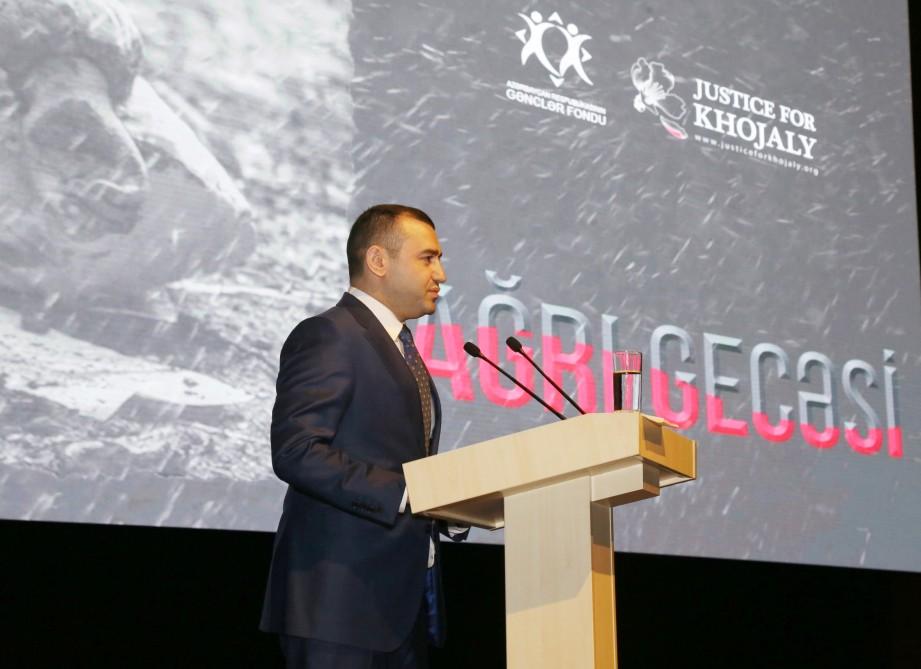 Вице-президент Фонда Гейдара Алиева Лейла Алиева приняла участие в мероприятии под названием «Ночь боли» в рамках международной кампании «Справедливость к Ходжалы!» (ФОТО) (версия 2)
