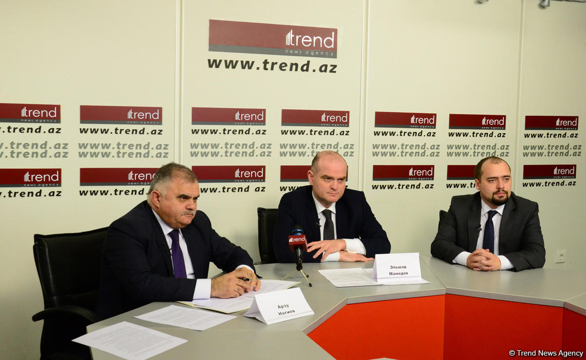 В пресс-центре АМИ Trend состоялся видеомост "Экономическое и инвестиционное сотрудничество Азербайджана и России: новые точки роста" (ФОТО)