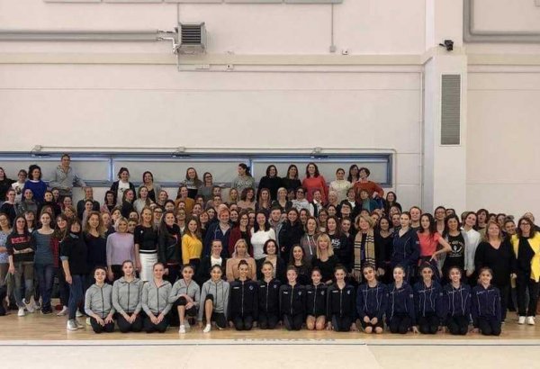 Сборные Азербайджана и Италии по художественной гимнастике провели  товарищескую встречу (ФОТО)