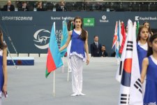 В Баку стартовал первый день соревнований Кубка мира FIG по спортивной гимнастике (ФОТО)