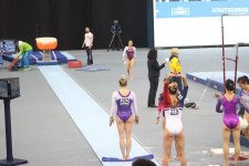 В Баку стартовал первый день соревнований Кубка мира FIG по спортивной гимнастике (ФОТО)