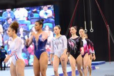 В Баку стартовал второй день соревнований Кубка мира FIG по спортивной гимнастике (ФОТО)