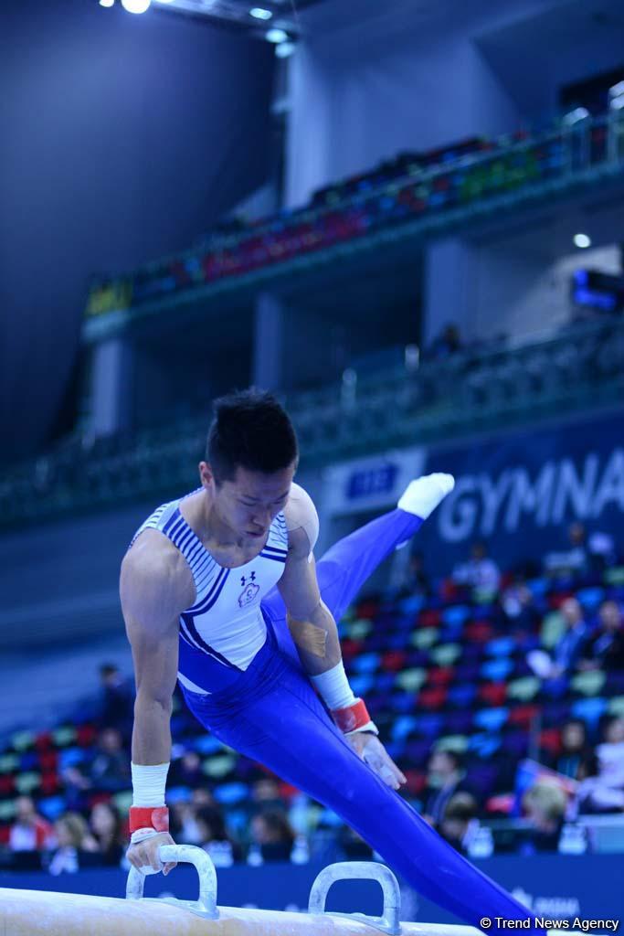 В Баку стартовал второй день соревнований Кубка мира FIG по спортивной гимнастике (ФОТО)