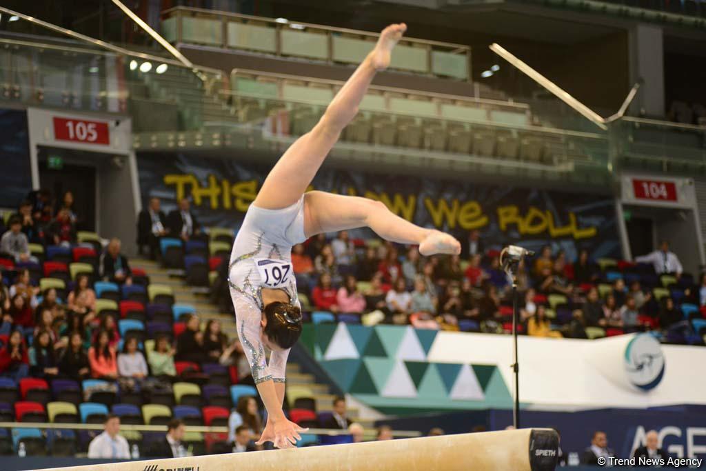В Баку стартовал второй день соревнований Кубка мира FIG по спортивной гимнастике (ФОТО)