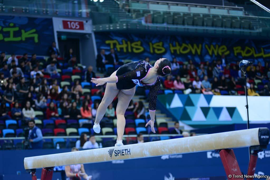В Баку стартовал второй день соревнований Кубка мира FIG по спортивной гимнастике (ФОТО)