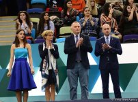 Состоялась церемония награждения победителей и призеров первого дня финалов Кубка мира по спортивной гимнастике в Баку (ФОТО)