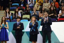 Состоялась церемония награждения победителей и призеров первого дня финалов Кубка мира по спортивной гимнастике в Баку (ФОТО)